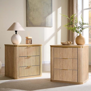 3-Drawer Nightstand Set of 2