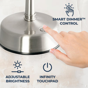 LED Lighted Makeup Mirror with Magnification & Dimmer