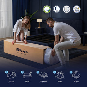 California King Hybrid Mattress 12 Inch – Pocket Spring & Gel Memory Foam, Pillow Top