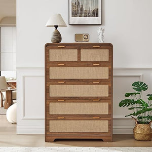6-Drawer Dresser with Wide Storage Cabinet
