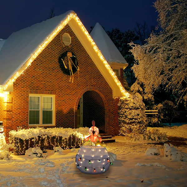 28-Inch 3D Pre-Lit Bird That Swims Christmas Yard Decoration