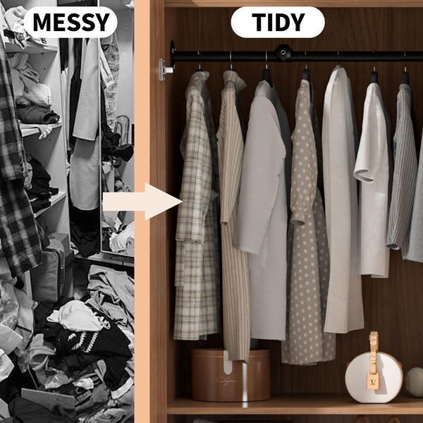 Armoire Wardrobe Closet with Drawers, Hanging Rod & Shelves