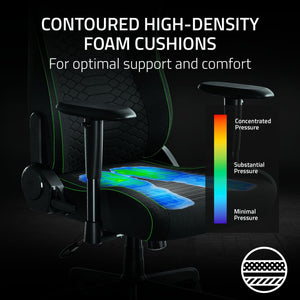 Ergonomic Gaming Chair with Lumbar Support & Fabric Finish