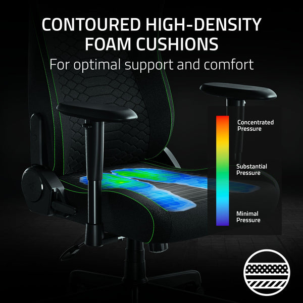 Ergonomic Gaming Chair with Lumbar Support & Fabric Finish
