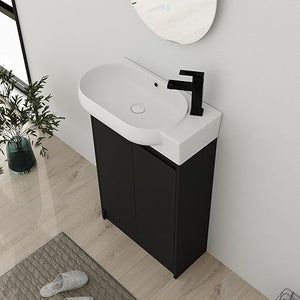 23-Inch Freestanding Bathroom Vanity with Ceramic Sink