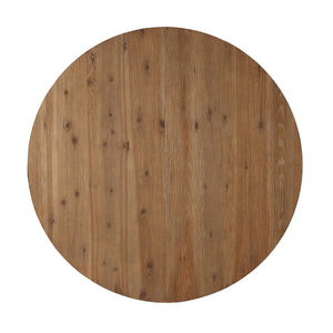 47" Round Solid Wood Dining Table with Curved Legs