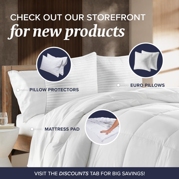 Cooling Down Alternative Pillow – Adjustable Loft, Queen & King