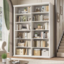 Extra Large Double Bookcase with 6 Shelves