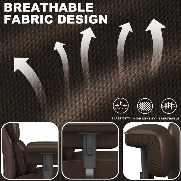 Big & Tall High-Back Executive Office Chair with Footrest