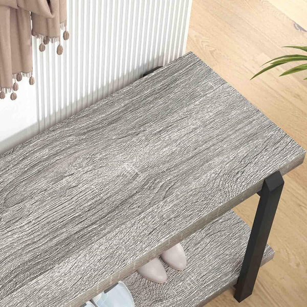 Entryway Shoe Storage Bench with Metal Frame – 47 Inch