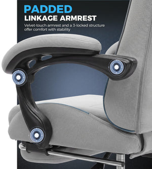 Fabric Gaming Chair with Pocket Spring Cushion