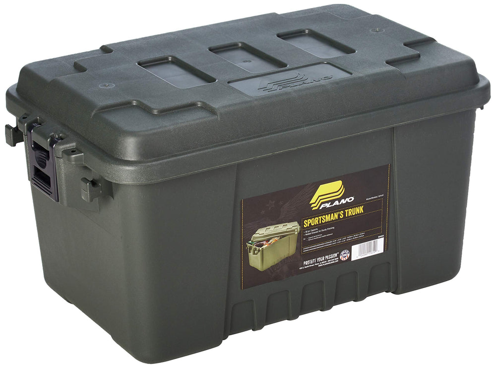56-Quart Stackable Plastic Storage Trunk – 2 Pack