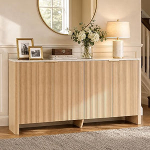 61" Sideboard Buffet Cabinet with Adjustable Shelves