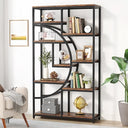 9-Shelf Etagere Bookcase with Metal Frame