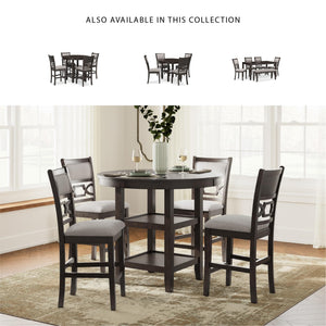 Counter Height Dining Table Set with 4 Upholstered Bar Stools