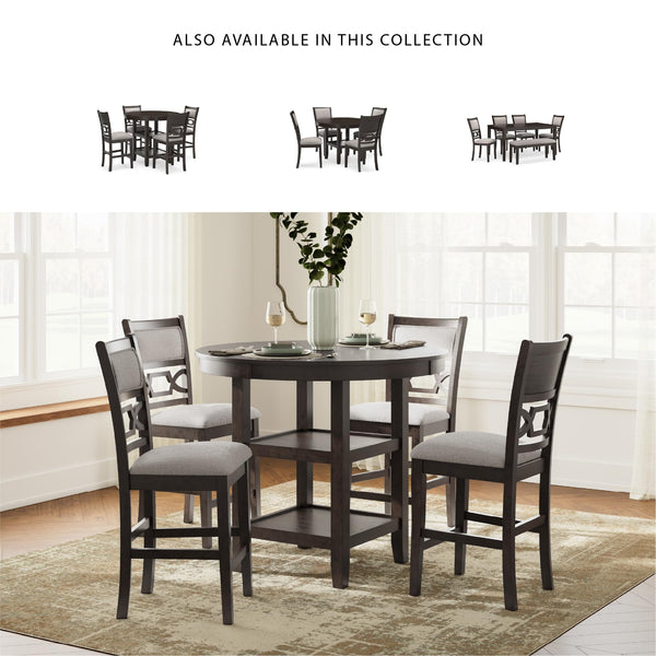Counter Height Dining Table Set with 4 Upholstered Bar Stools