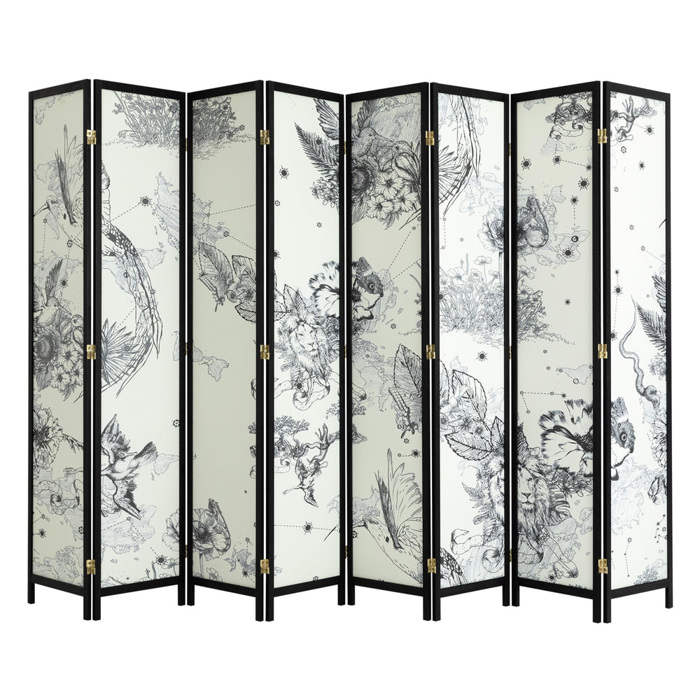 8-Panel Folding Room Divider Screen