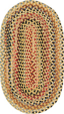 Oval Braided Wool Area Rug 11'4" x 14'4"