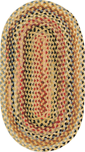 Oval Braided Wool Area Rug 11'4" x 14'4"