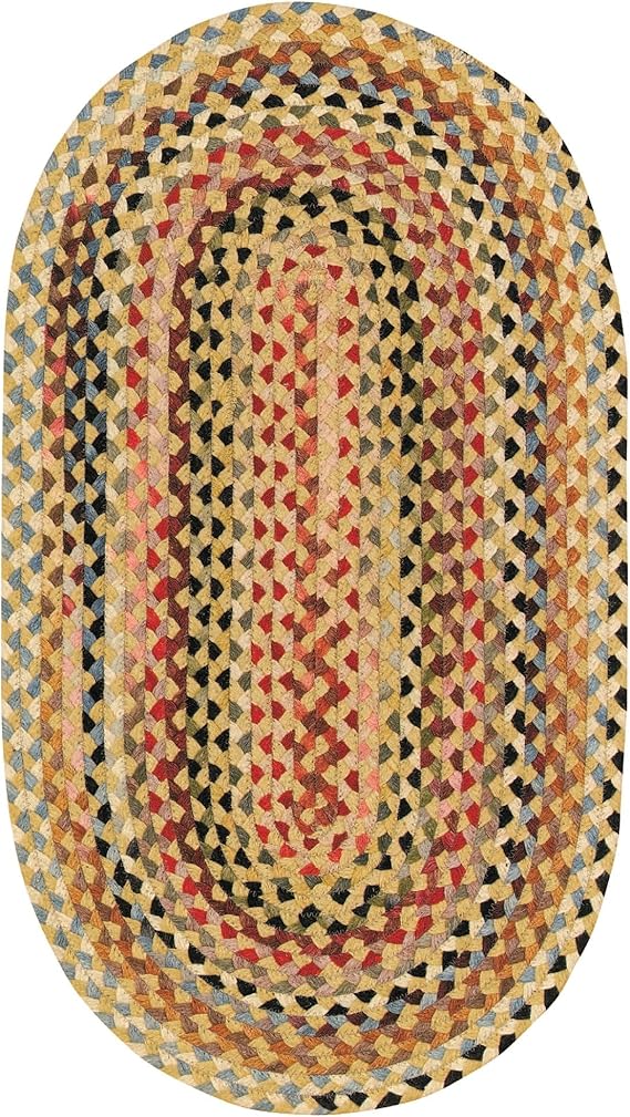 Oval Braided Wool Area Rug 11'4" x 14'4"