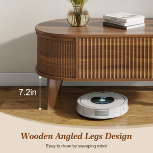 Fluted Lift Top Coffee Table with Hidden Storage