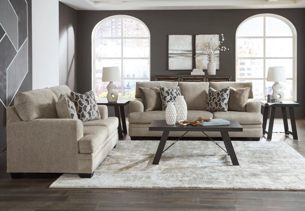 Contemporary Sofa with 4 Toss Pillows