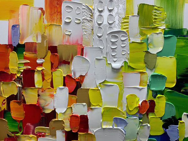 Abstract City Canvas Wall Art – 24x36 Inch