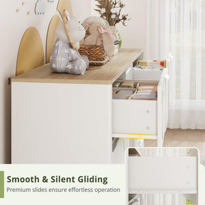 6-Drawer Wooden Dresser – White