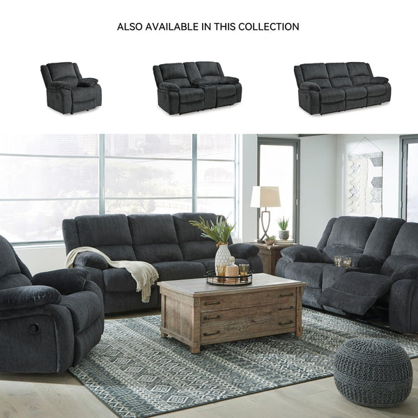 Dual Reclining Sofa with Pull Tab – Grey Chenille