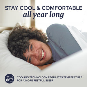 Cooling Down Alternative Pillow – Adjustable Loft, Queen & King
