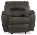 Faux Leather Manual Rocker Recliner – Gray