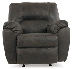 Faux Leather Manual Rocker Recliner – Gray