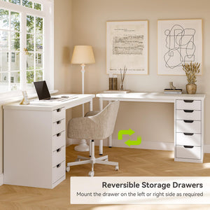 47-Inch Computer Desk with 5 Drawers