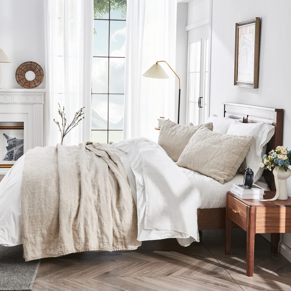 French Linen Quilt Set – 3 Piece Bedding Set
