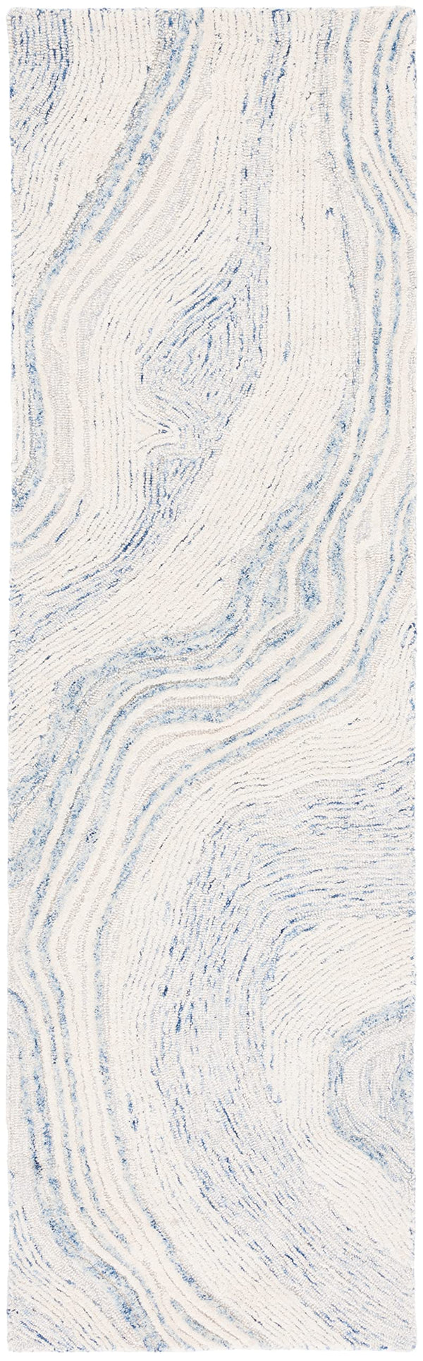 Runner Rug 2'3" x 14' – Mid-Century Modern Abstract Wool