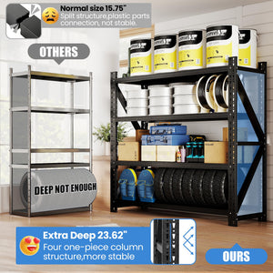Heavy Duty Garage Storage Shelving Unit, 4-Tier Metal