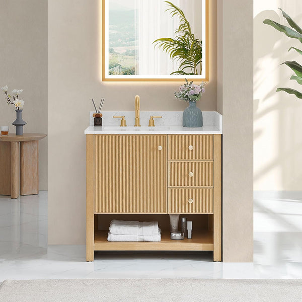 Bathroom Vanity with Ceramic Countertop