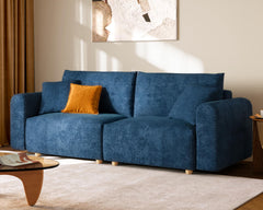 91" Chenille Sectional Loveseat Sofa