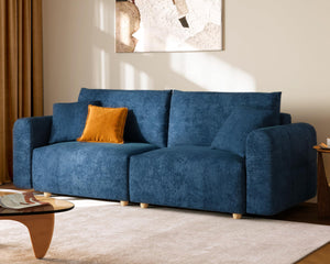 91" Chenille Sectional Loveseat Sofa