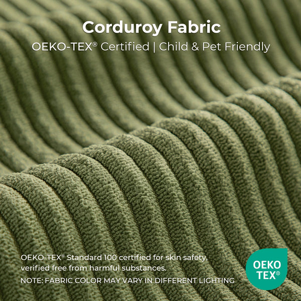 78" Corduroy Loveseat Sofa – Deep Seat, No Assembly Required