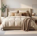 King Size Bed Frame with Storage Drawers, Corduroy Upholstered Wingback Platform Bed