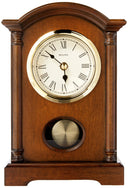 Walnut Chiming Pendulum Table Clock with Westminster Melody