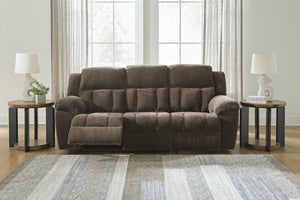 Manual Reclining Sofa – Polyester Upholstery, Pull Tab