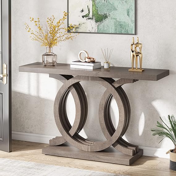 55" Geometric Console Table