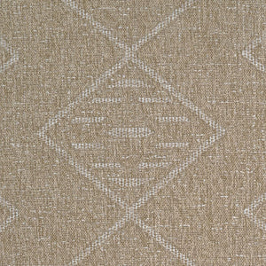 Indoor Outdoor Flatwoven Area Rug – Tribal Diamond Pattern with Fringe