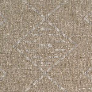 Indoor Outdoor Flatwoven Area Rug – Tribal Diamond Pattern with Fringe