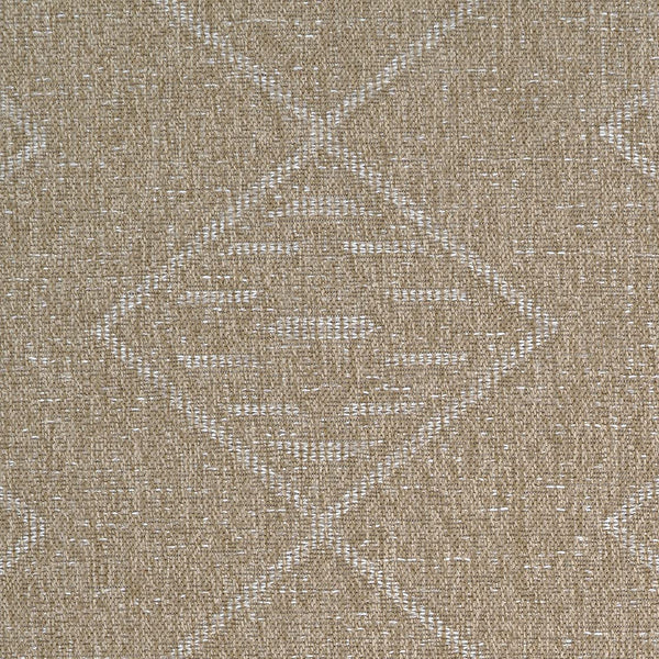 Indoor Outdoor Flatwoven Area Rug – Tribal Diamond Pattern with Fringe