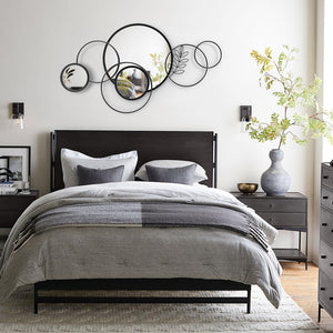Black Round 3D Wall Mirror