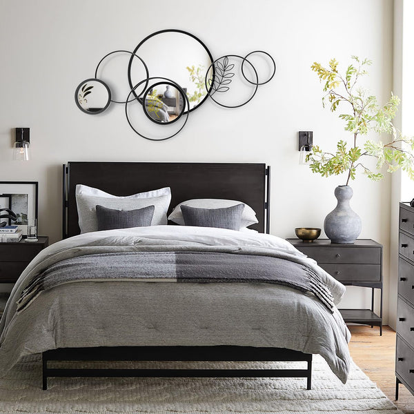 Black Round 3D Wall Mirror