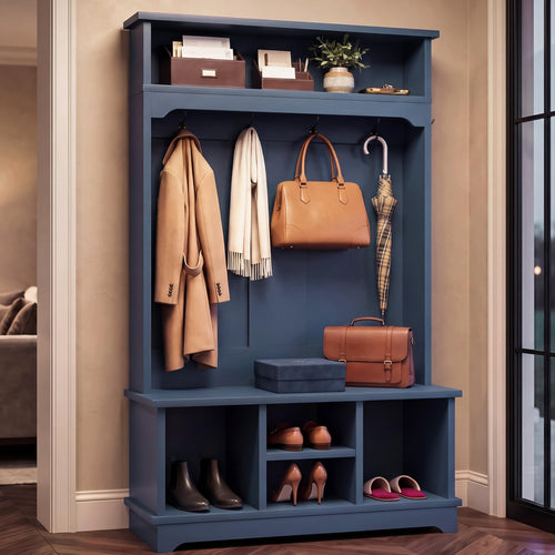 Hall Tree with Bench and Shoe Storage